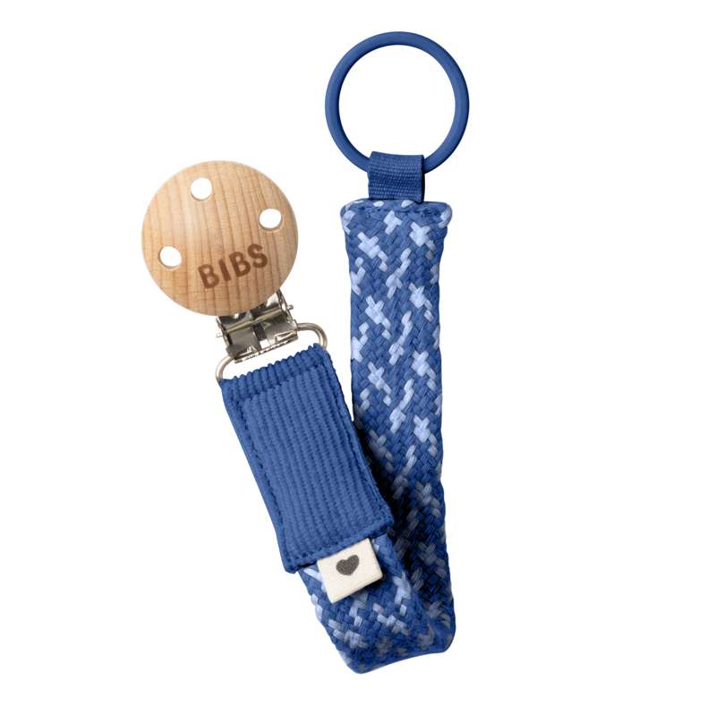 BIBS Accessories - Paci Braid Pacifier cord - Cornflower/Dusty Blue