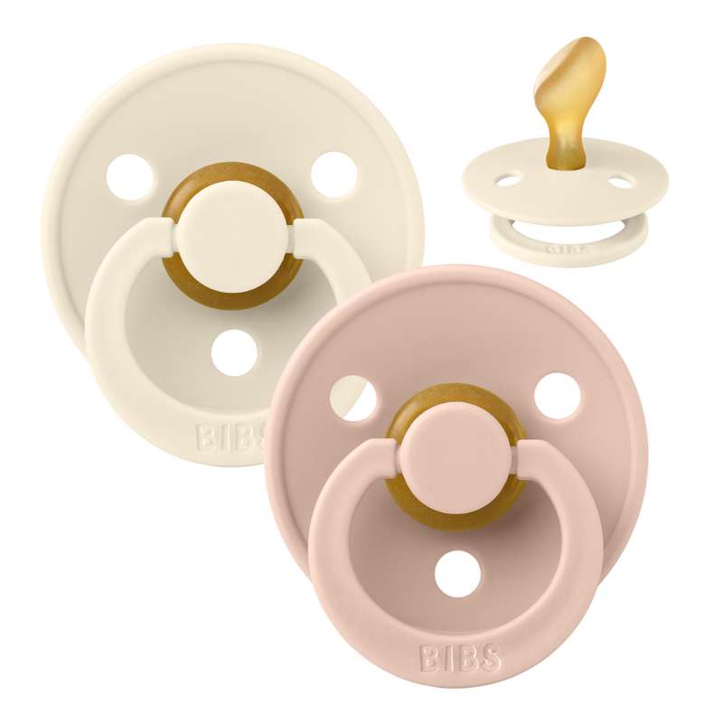 BIBS Anatomisk Colour Pacifier - 2-Pack - Size 2 - Natural rubber - Ivory/Blush