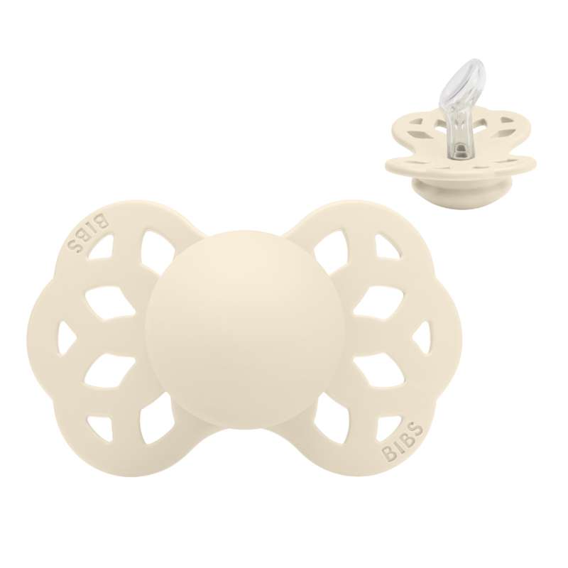 BIBS Anatomisk Infinity Pacifier - Size 1 - Silicone - Ivory