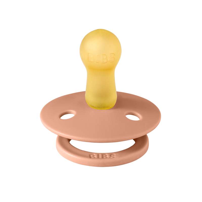BIBS Round Colour Pacifier - Size 2 - Natural rubber - Peach