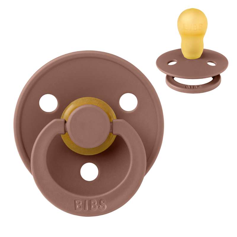 BIBS Round Colour Pacifier - Size 3 - Natural rubber - Woodchuck