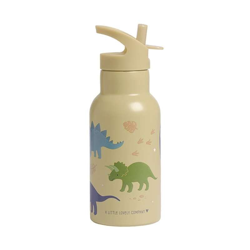A Little Lovely Company Thermos Flask - 350 ml - Dinosaur - Olive