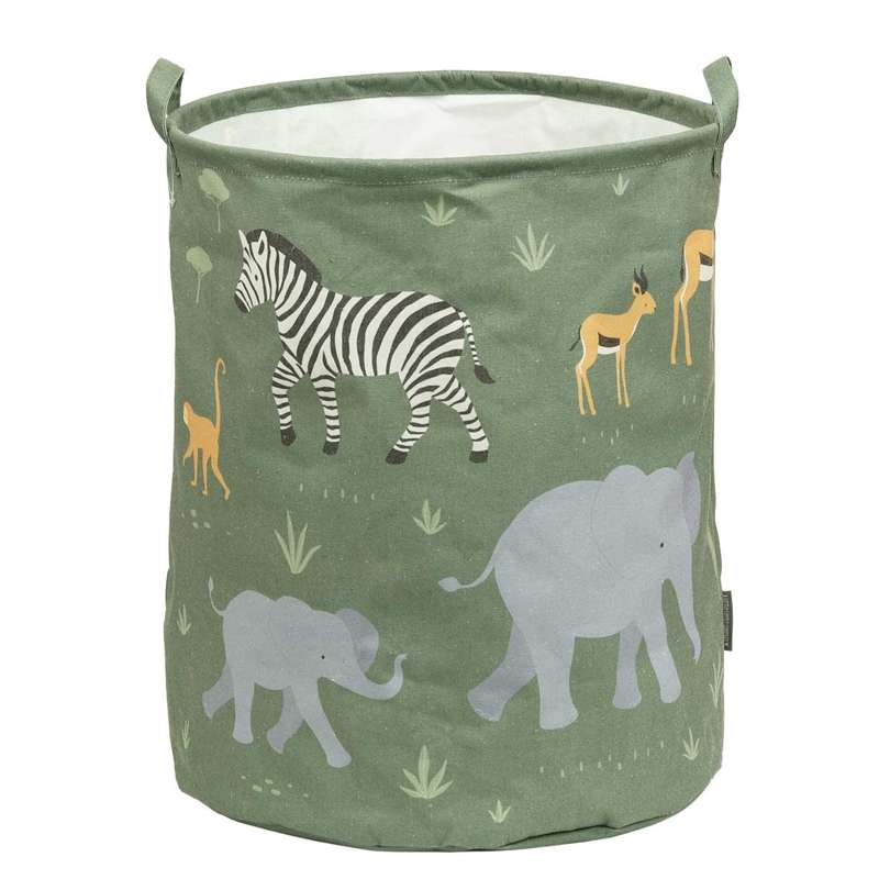 A Little Lovely Company Storage Basket - Savanna - Dark Green