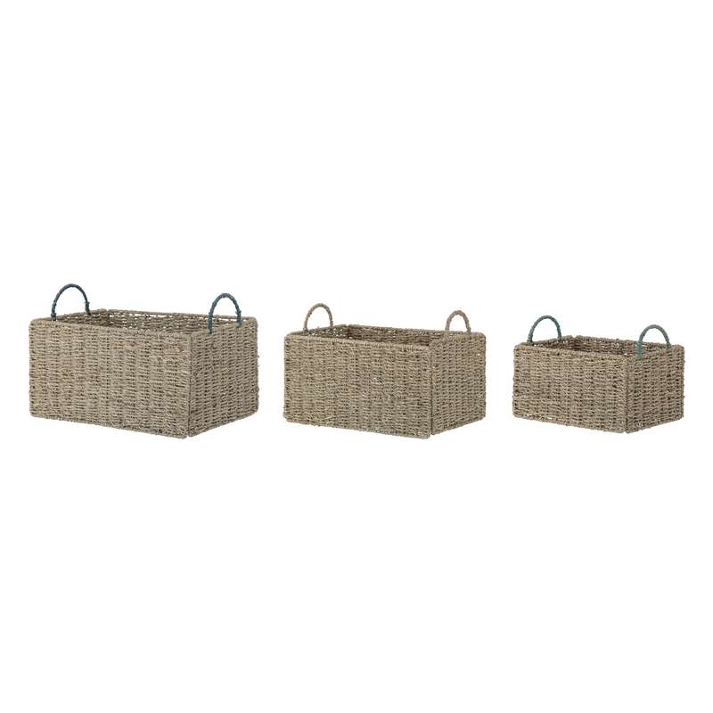 Bloomingville Window Basket Set with 3 Baskets - Seagrass - Natural