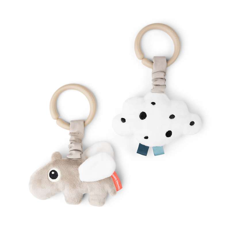Done by Deer Hanging activity toy 2 pcs Happy clouds Sand