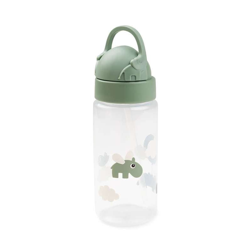 Done by Deer Straw bottle Happy clouds Green