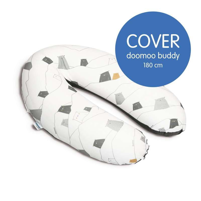 Doomoo Cover for pregnancy and nursing pillow - bear gray