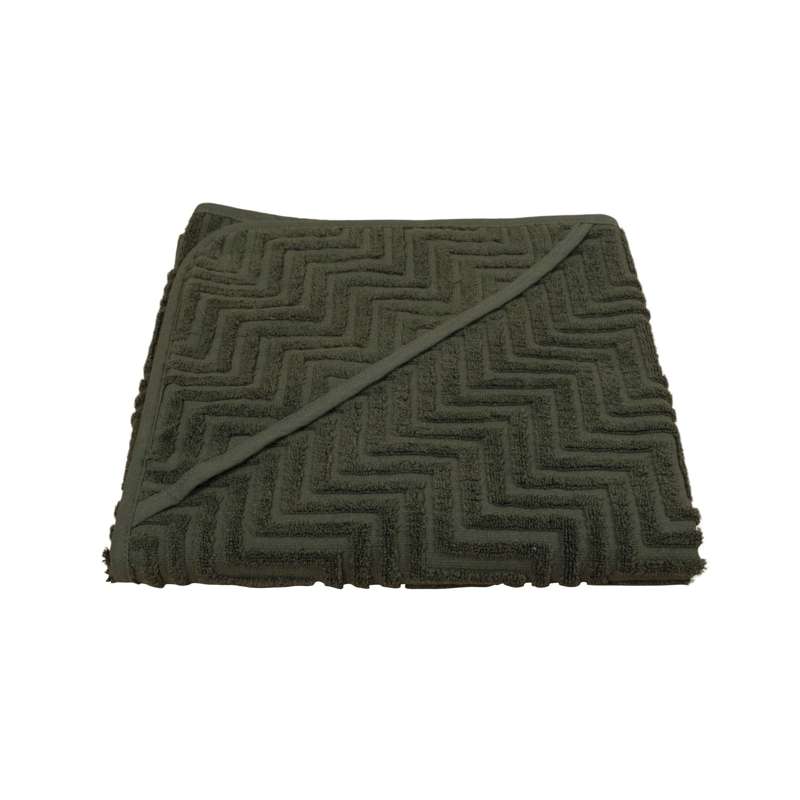 Filibabba Bath Towel - Zigzag Dark green