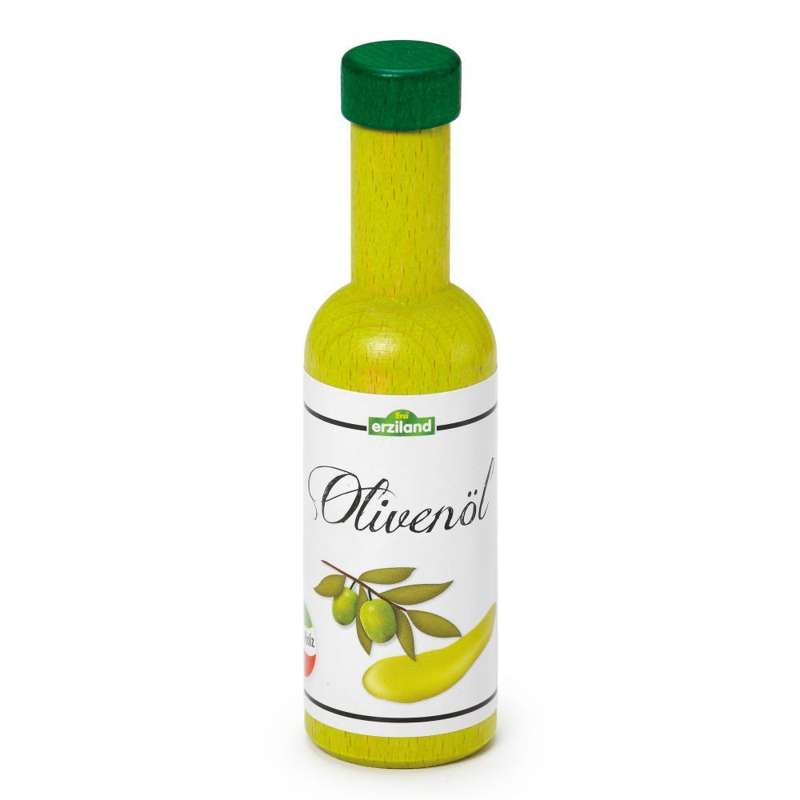 Wooden olive oil bottle