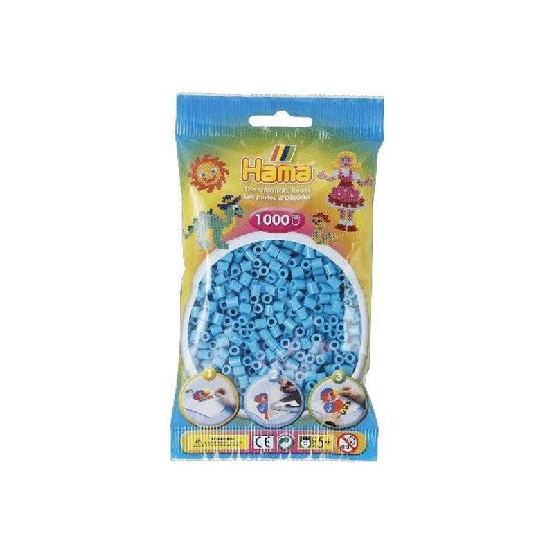 HAMA Midi Beads - 1000 pcs - Azure Blue (207-49)