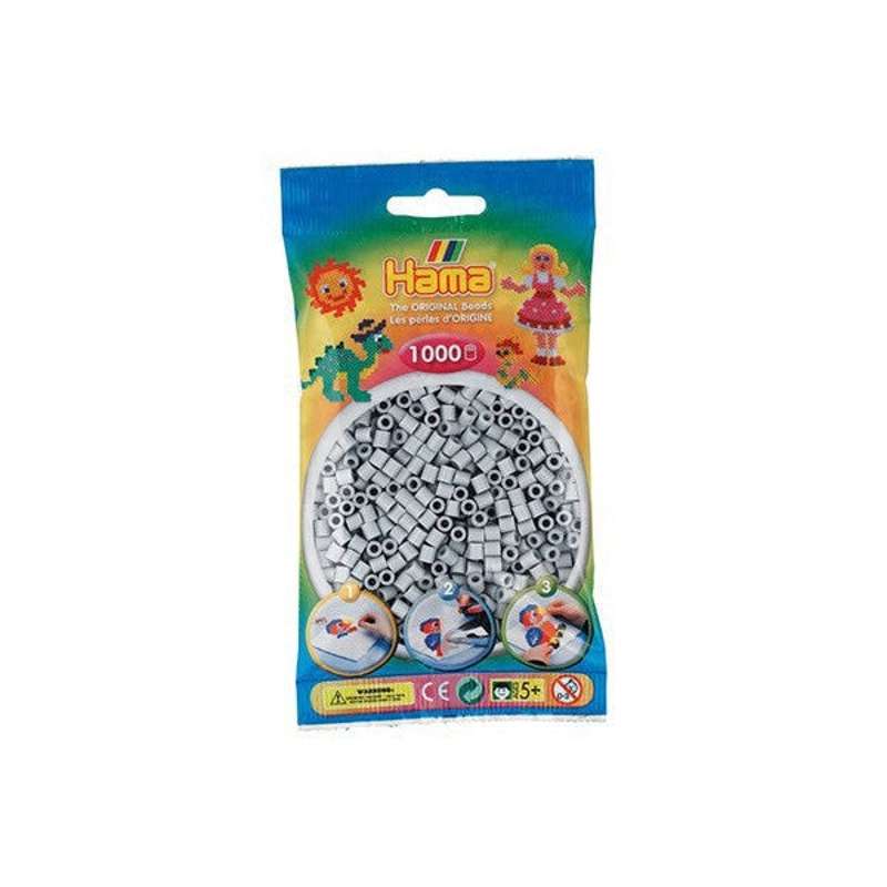 HAMA Midi Beads - 1000 pcs - Light gray (207-70)