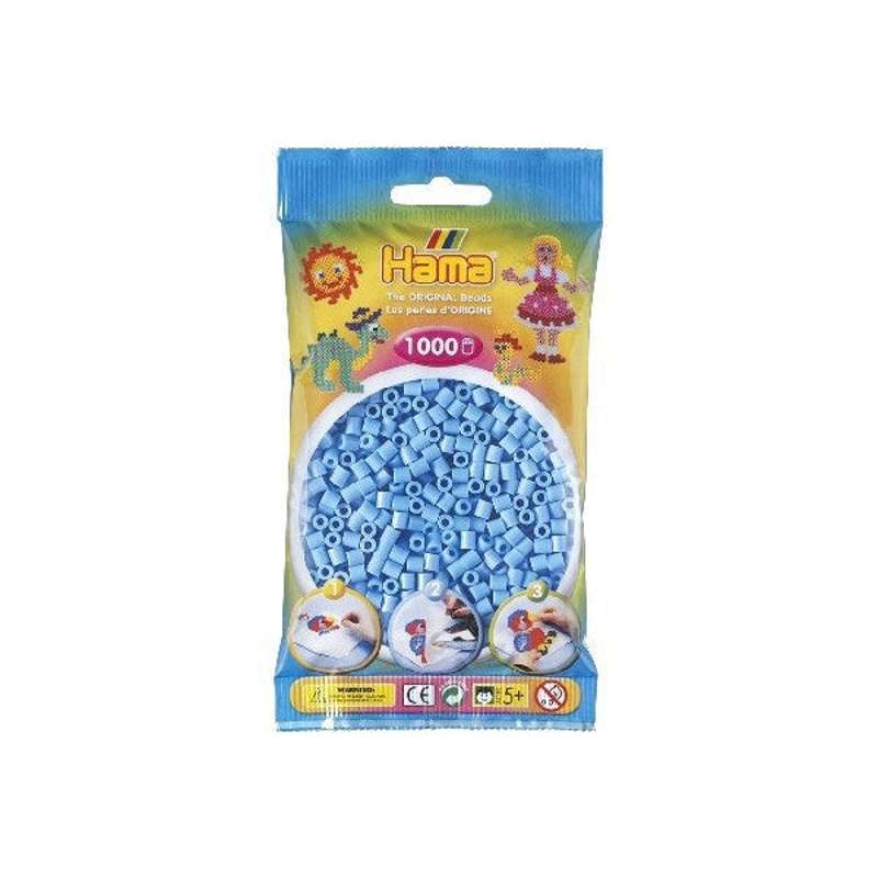 HAMA Midi Beads - 1000 pcs - Pastel Blue (207-46)