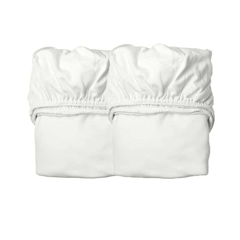 Leander Sheet 60x115 cm for baby bed - Organic - 2 pack - Snow