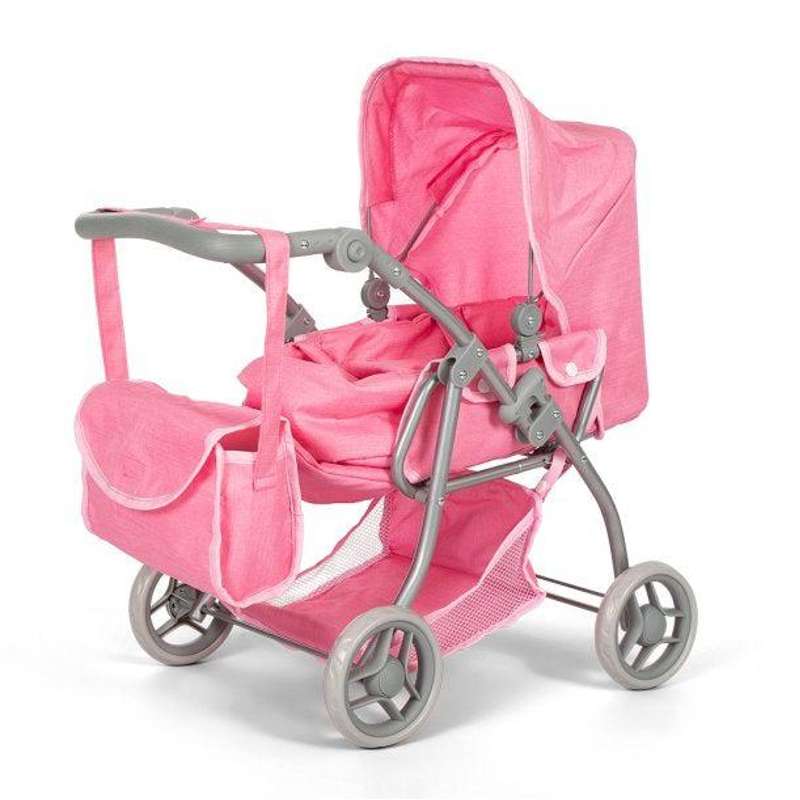 MaMaMeMo Doll Stroller with Carrycot - Pink