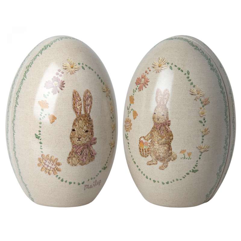 Maileg Easter Egg Set with 2 pieces - Metal - Pink (14 cm.)