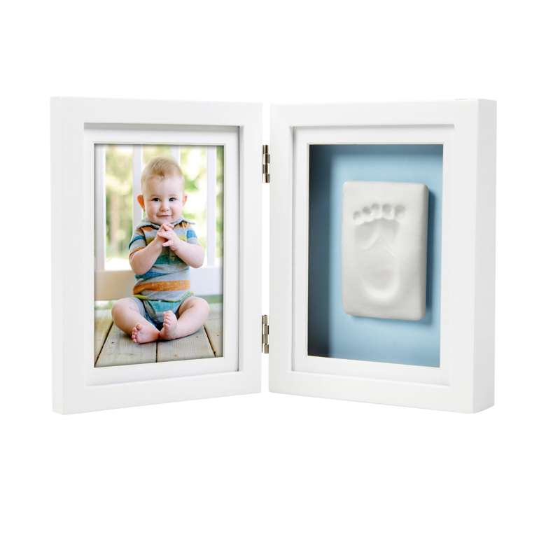 Pearhead Hand and Footprint Double Frame - white