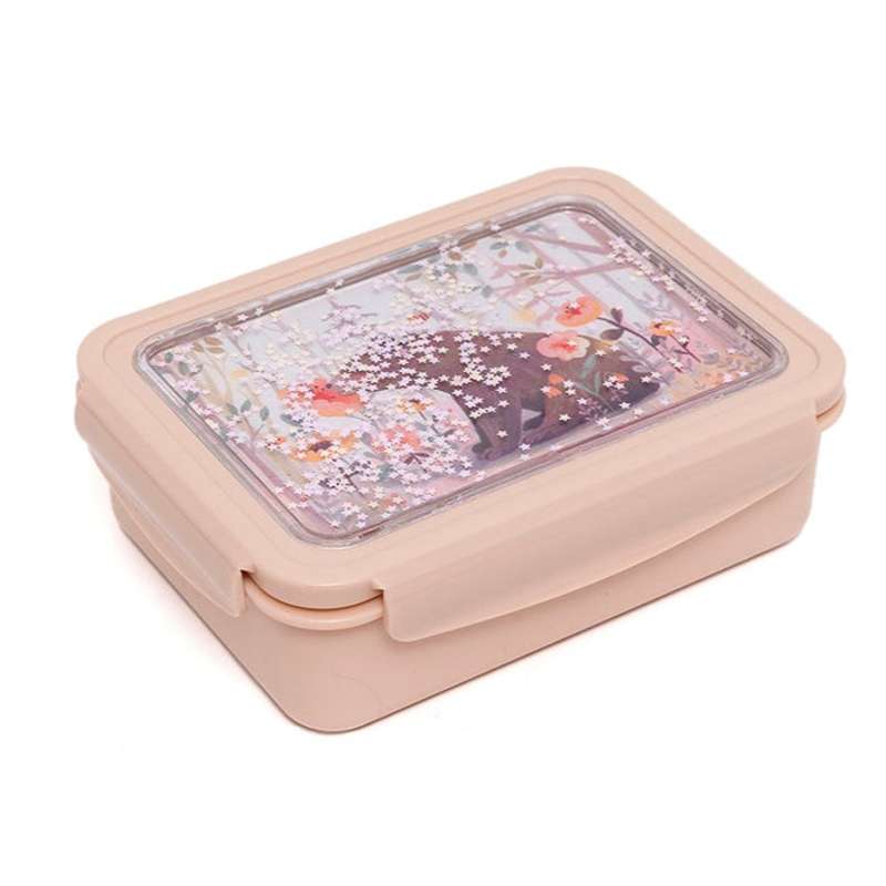 Petit Monkey Bento Lunchbox - Humming Bear - Linen