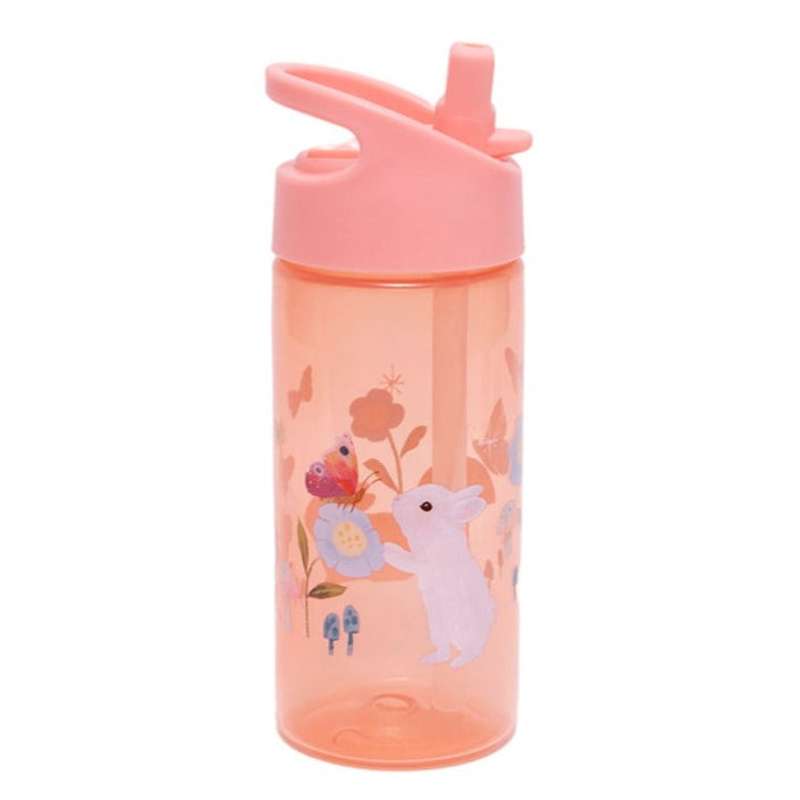 Petit Monkey Drinking Bottle with Straw Function - Bunny - Melba Pink
