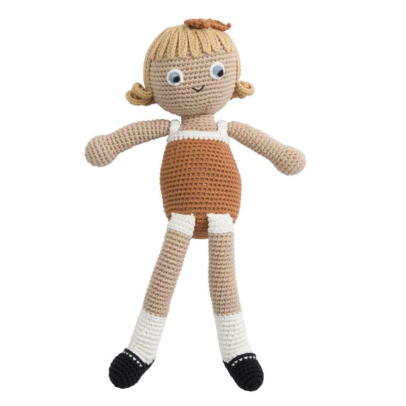 Sebra Crocheted Doll - Camille 40 cm