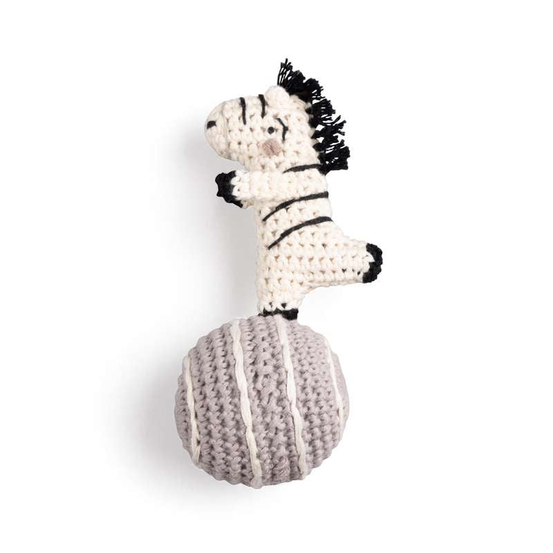 Sebra Rattle - crochet - Zebra