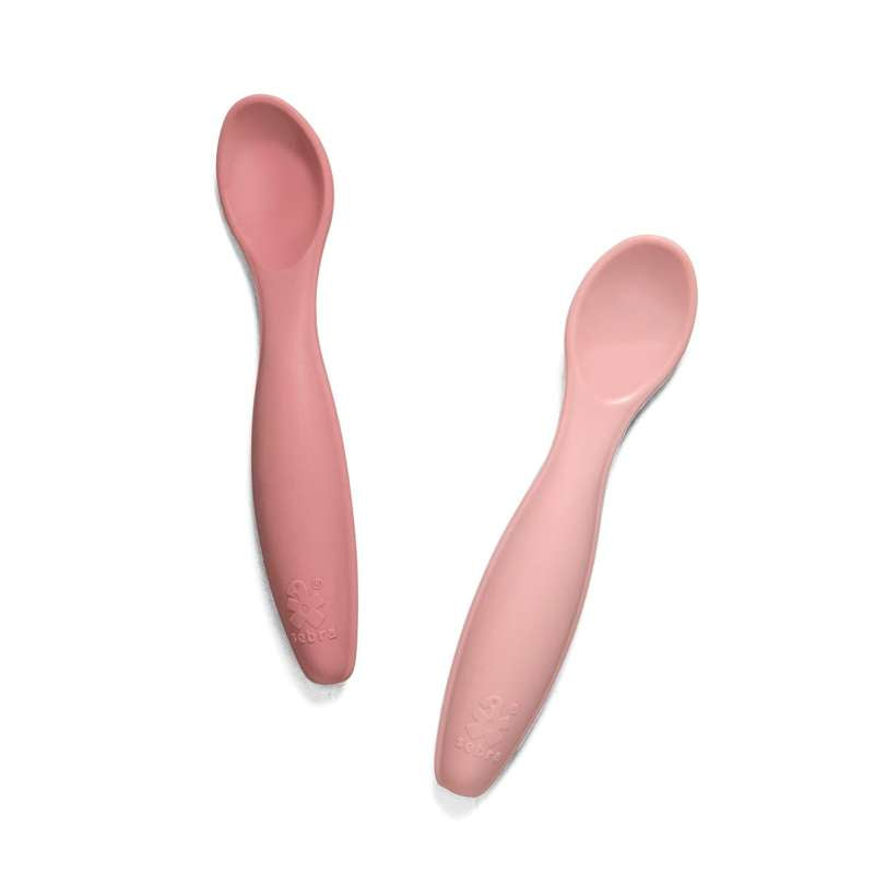 Sebra Silicone cutlery set - blossom pink