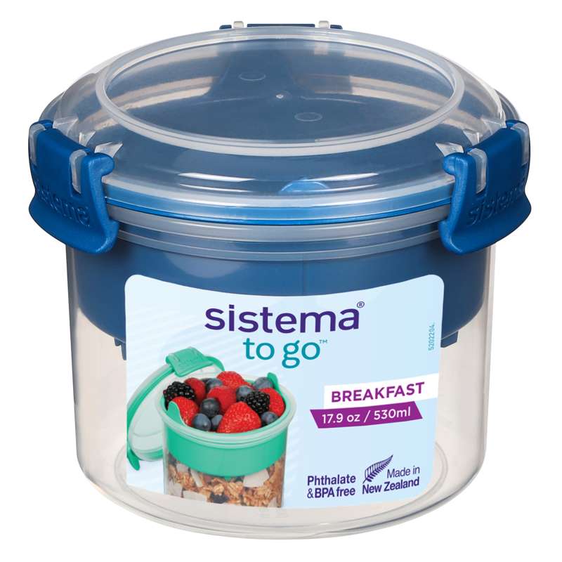 Food Storage Container System - Breakfast To Go - 530 ml - Ocean Blue