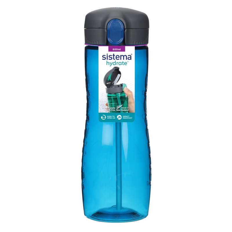 Sistema Water Bottle - Tritan Quick Flip - 800 ml. - Ocean Blue