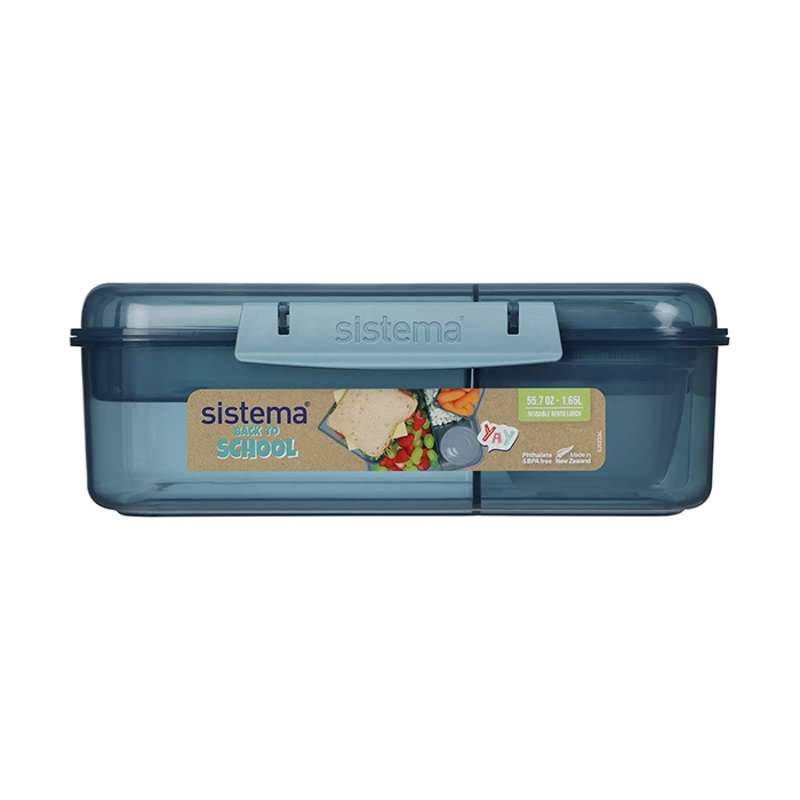 Sistema Bento Lunch Box - Compartmentalized with Container - 1.65L - Back to School - Deep Sky
