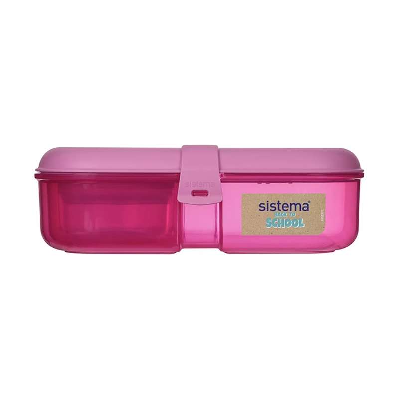 Sistema Lunch Box - Ribbon Lunch - Compartmentalized with Cup - 1.1L - Back to School - Cherry Blossom