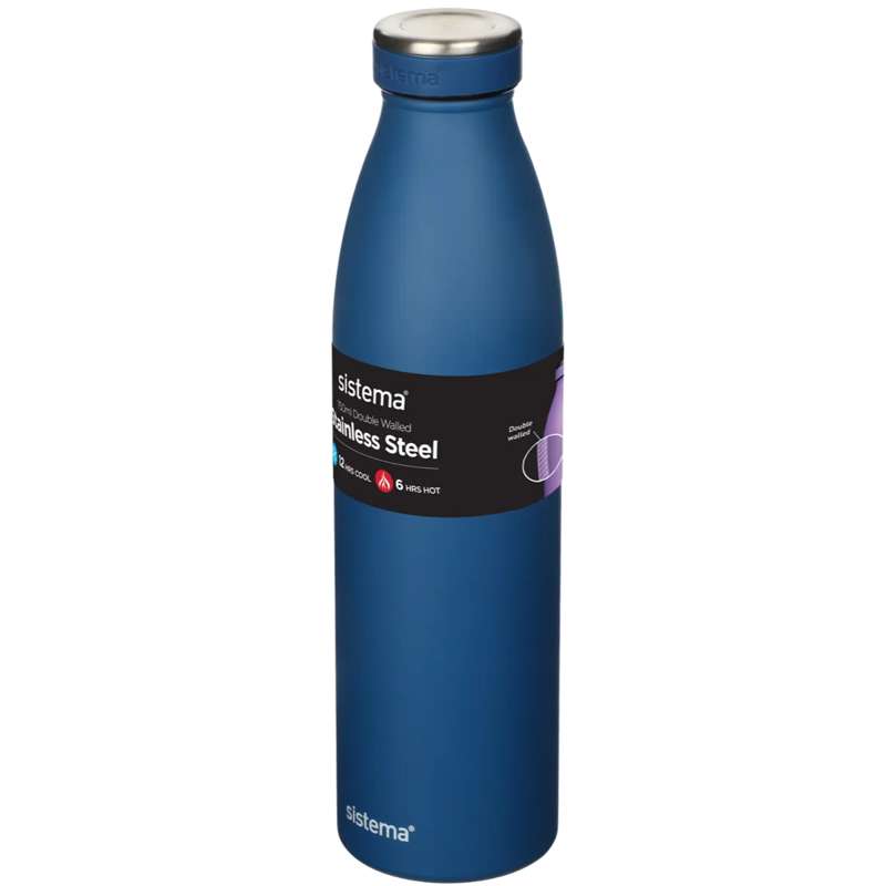 Thermos Flask System - Stainless Steel - 750 ml - Ocean Blue
