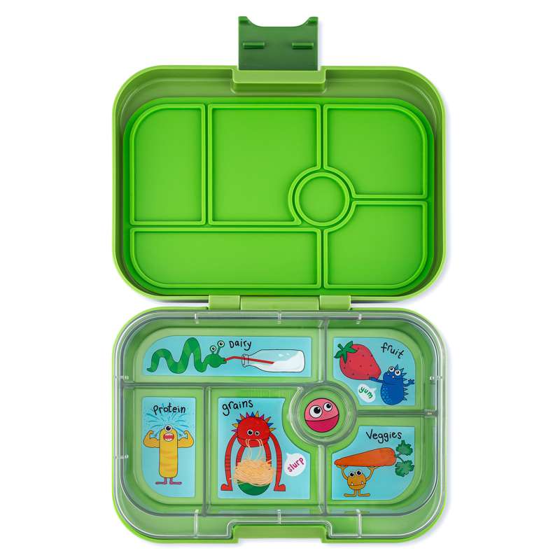 Yumbox Lunchbox - Original - 6 compartments - Matcha Green/Funny Monsters